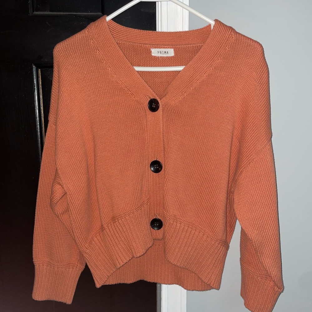 Button Up Cropped Sweater